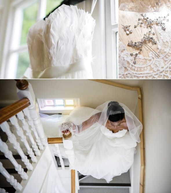 South London bride getting ready