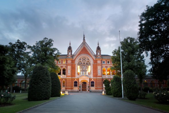 Dulwich College wedding venue at sunset