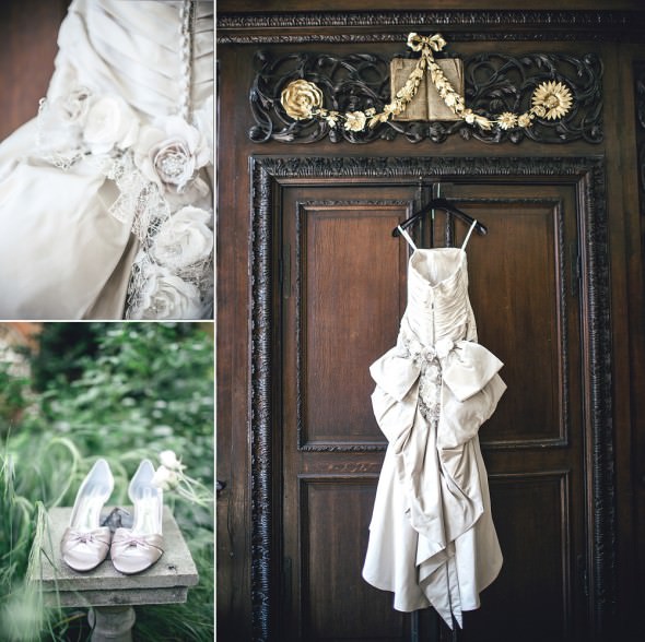 Ian Stuart wedding dress in taupe