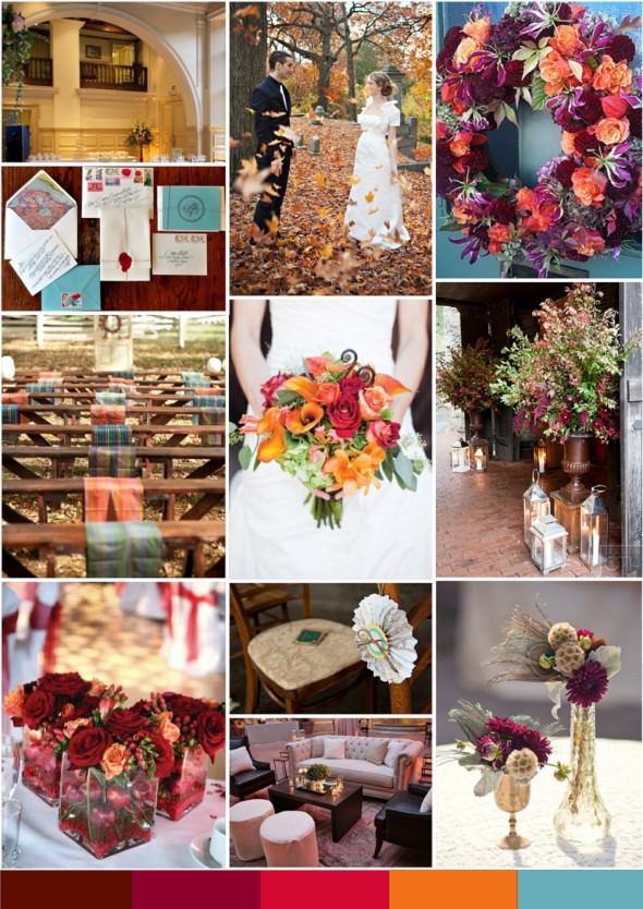 Autumnal reds moodboard