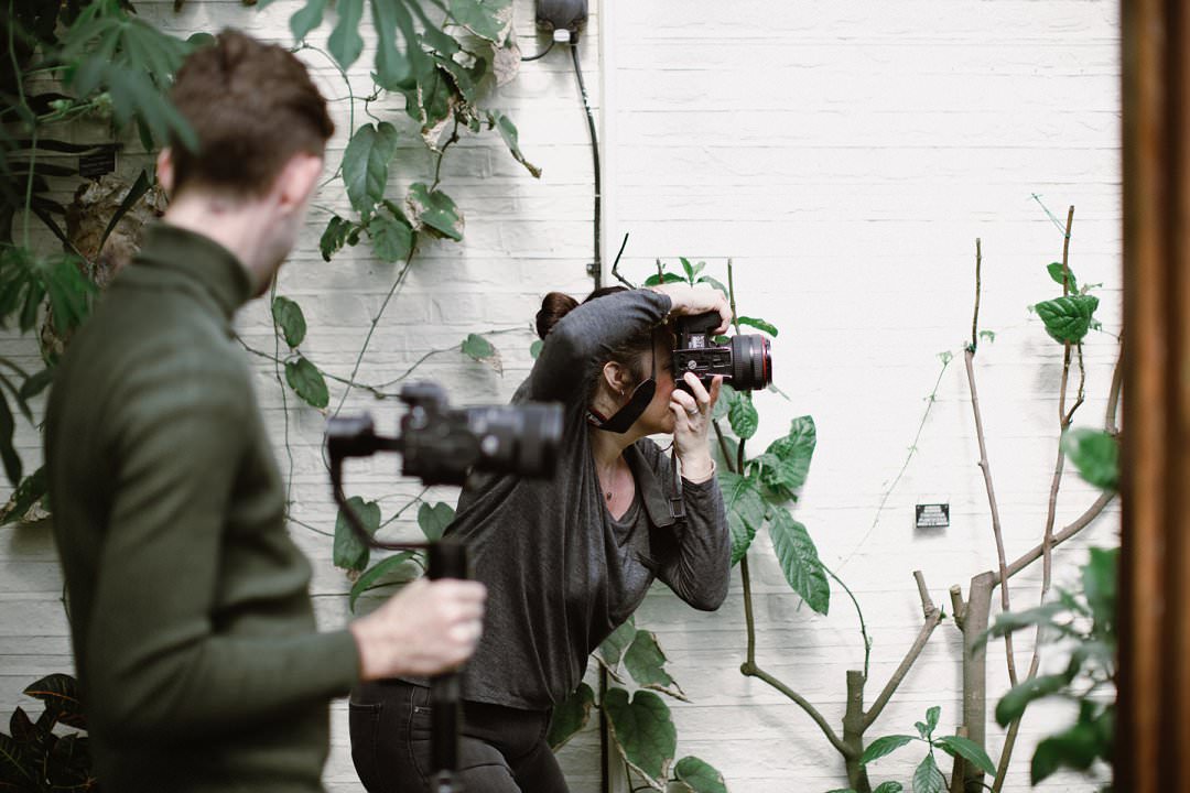 wedding photographer in action