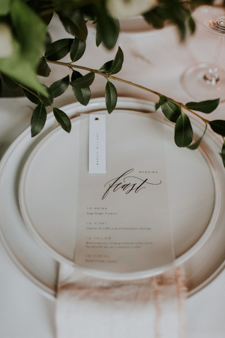 micro wedding table setting
